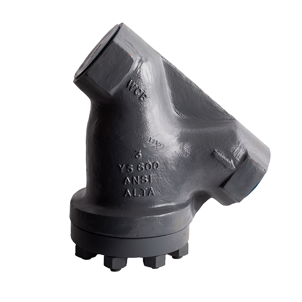 Industrial strainer product with screw base
